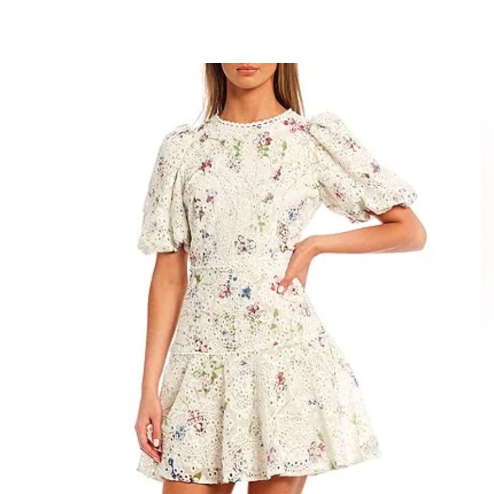 Gianni Bini White embroidered dress
